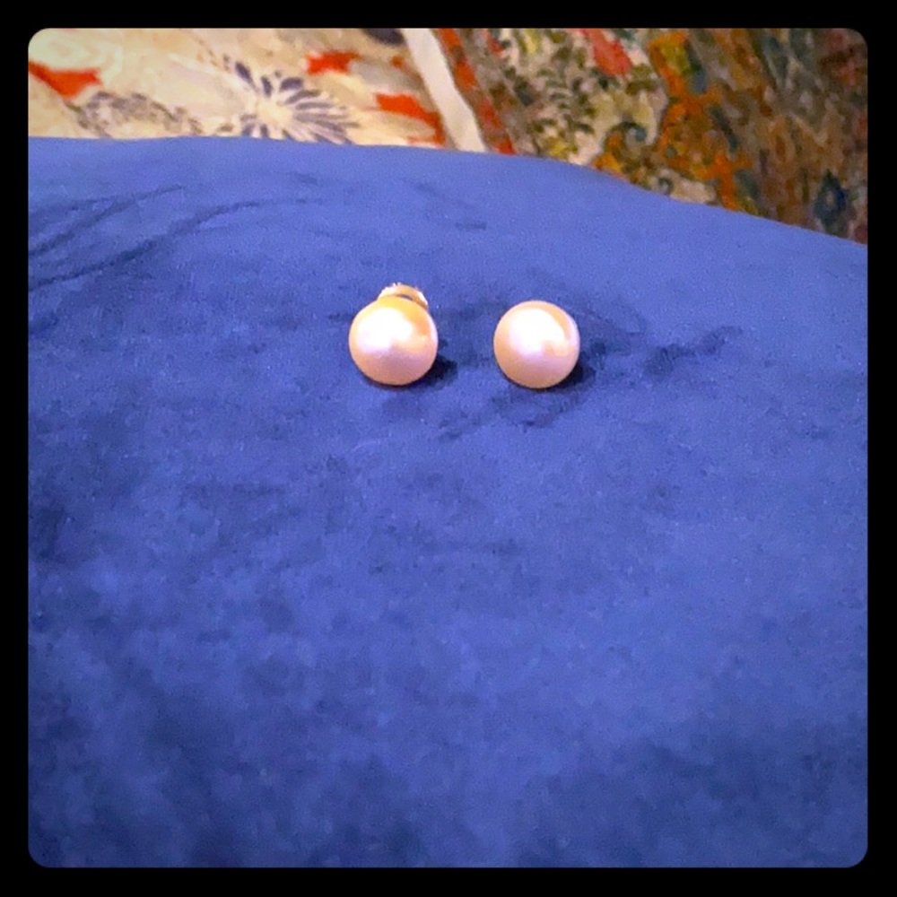 Faux pearl earrings